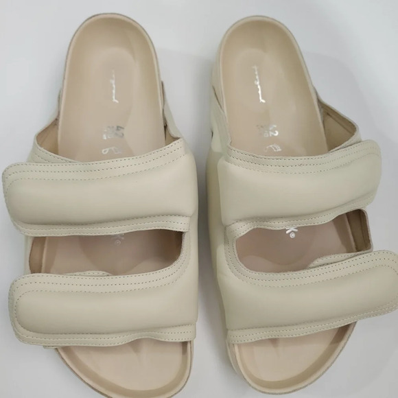 Birkenstock The Beach Comber Sandals in Cream L11 M9 - Picture 4 of 9